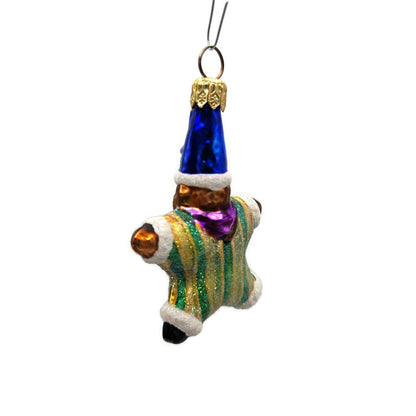 Christopher Radko Star Bear Gem Striped Glass Christmas Tree Ornament 99-951-0