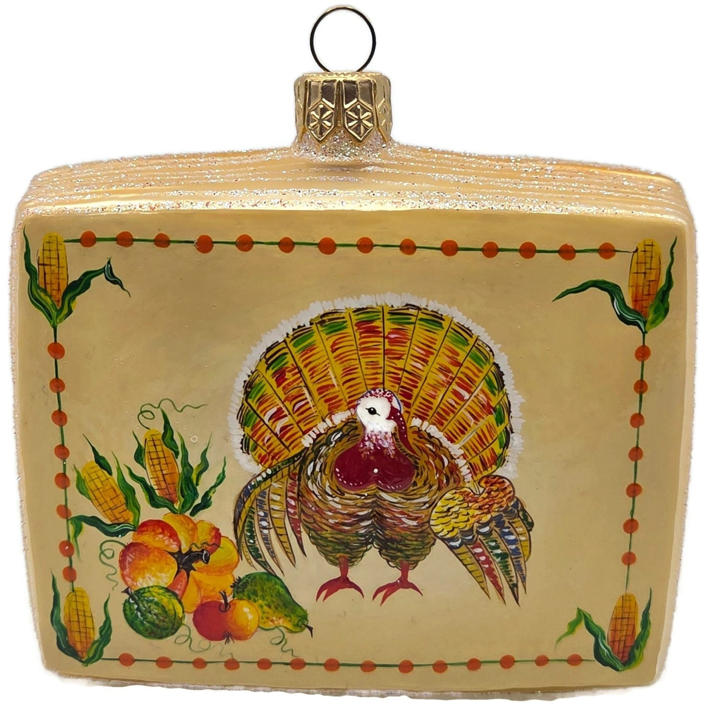 Patricia Breen Greetings Give Thanks Turkey Postcard Fall Christmas Ornament