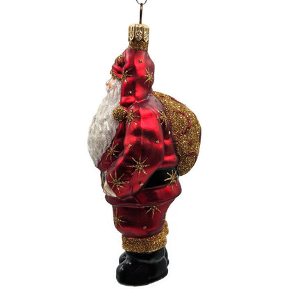 Patricia Breen Nordstrom Santa Claus Red Moon Star Celestial Christmas Ornament