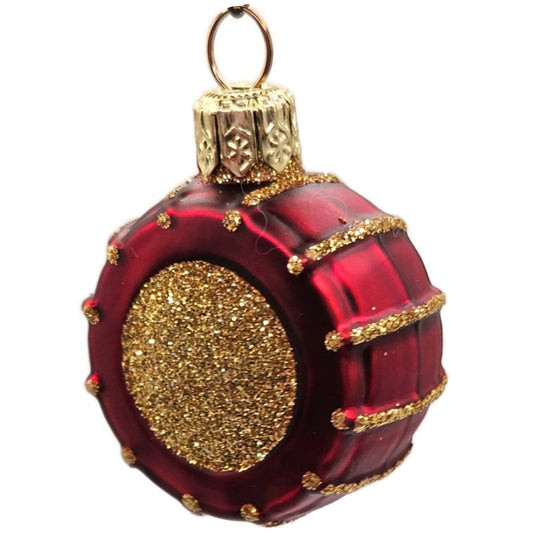 Patricia Breen Drummer Garland Drum Hand Blown Glass Christmas Tree Ornament