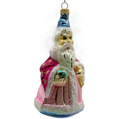 Christopher Radko Incantation Wizard Santa Merlin Pink Christmas Tree Ornament
