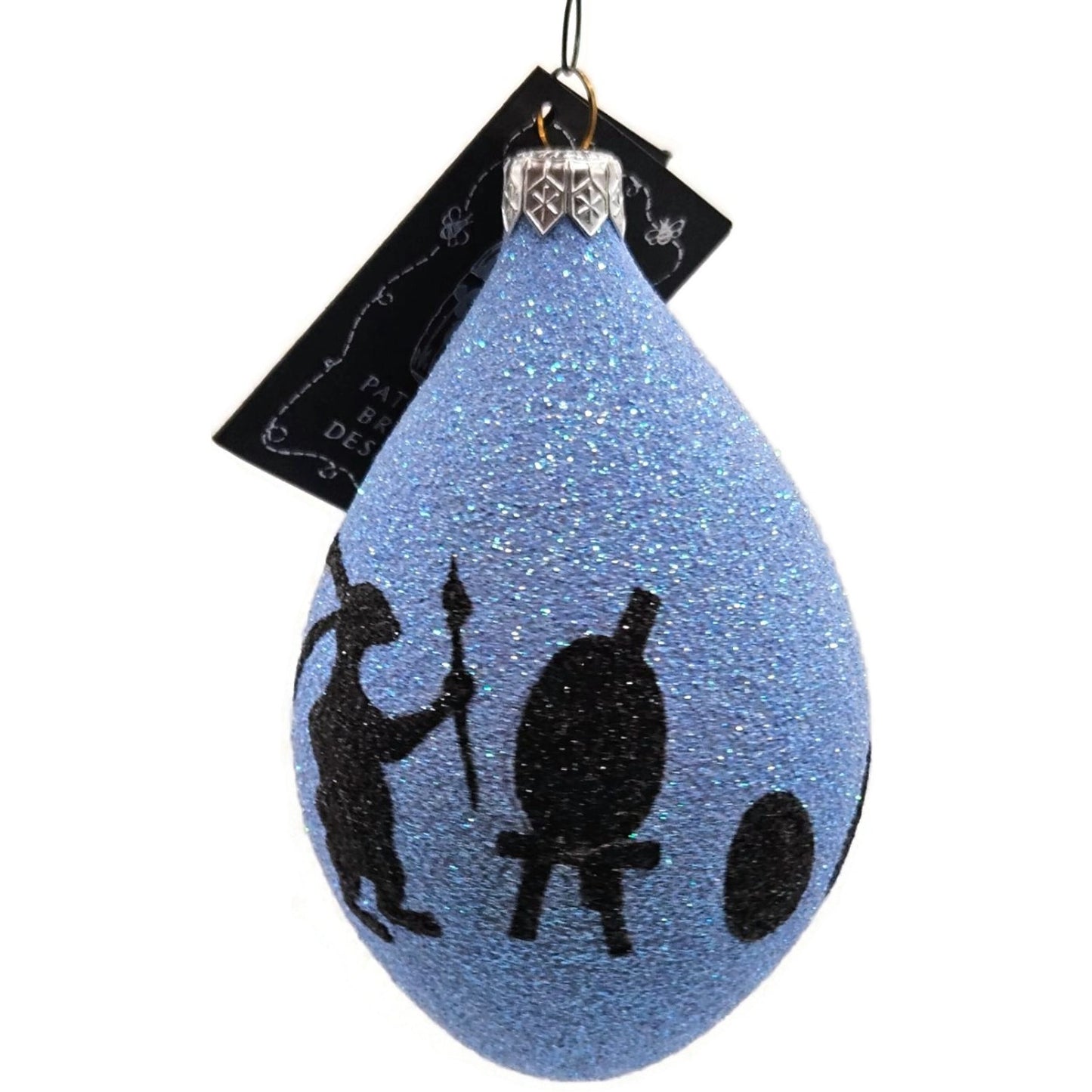 Patricia Breen Silhouette Egg Bunny Artists Easter Blue Christmas Tree Ornament