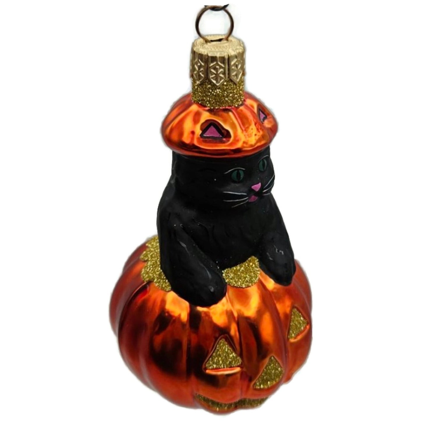Patricia Breen Halloween Cat-O-Lantern Orange Pumpkin Gold Christmas Ornament