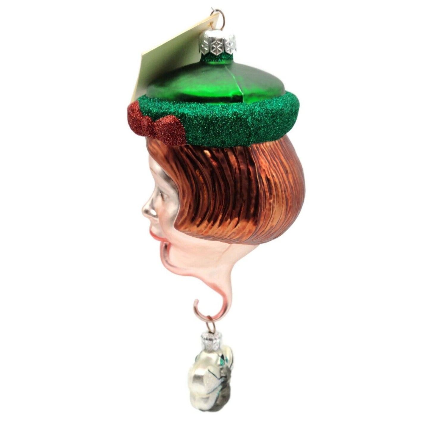Patricia Breen I Don't Know Why Green Hat Fly 2 Part Christmas Tree Ornament