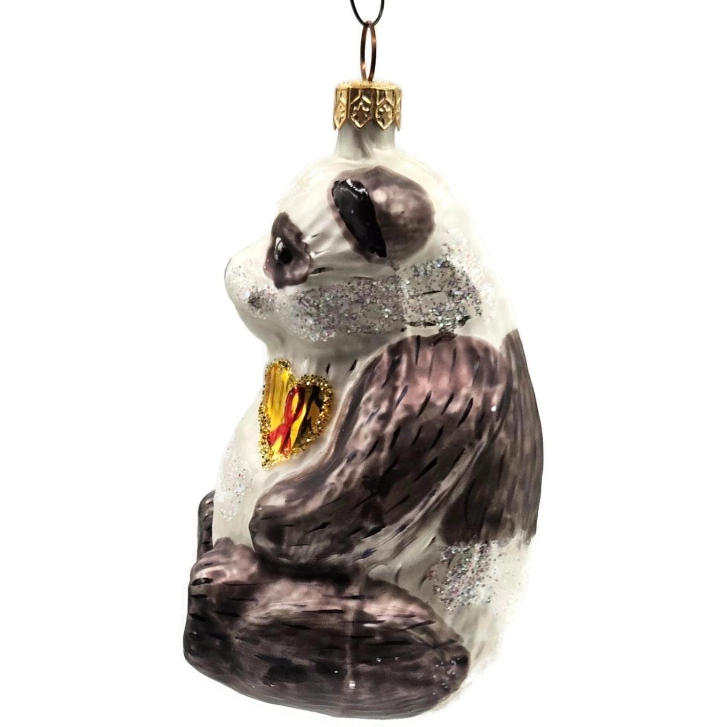 Christopher Radko A Winter Bears Heart AIDS Awareness Christmas Tree Ornament