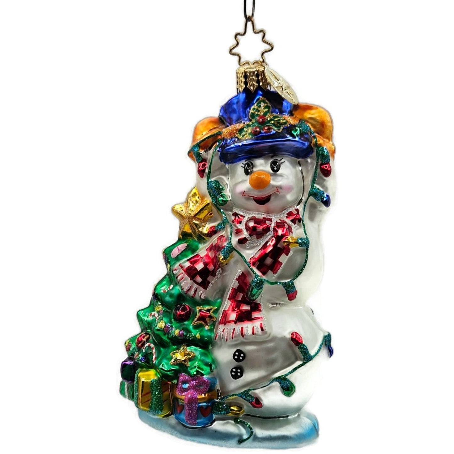 Christopher Radko Tangled Tidings Snowman Christmas Tree Ornament 02-0523-CB