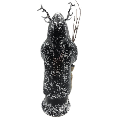 Ino Schaller Krampus Black Coat Coal Paper Mache Container Christmas Halloween