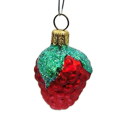 Patricia Breen Frosted Raspberry Red Fruit Summer Berries Christmas Ornament
