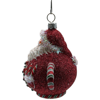 Patricia Breen And Cream Too Santa Claus Tea Pot Peppermint Christmas Ornament