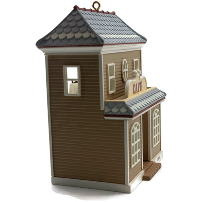 Hallmark Cafe 1997 Nostalgic Holiday Christmas Village Tree Keepsake Ornament