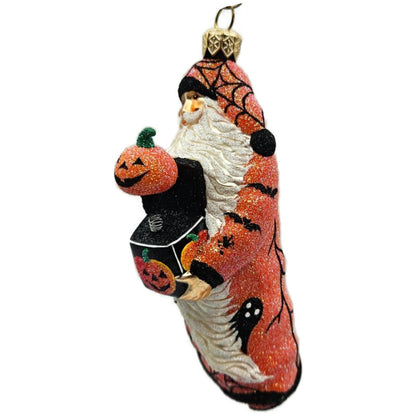 Patricia Breen Jack in the Box Santa Orange With Pumpkin Halloween Ornament NM