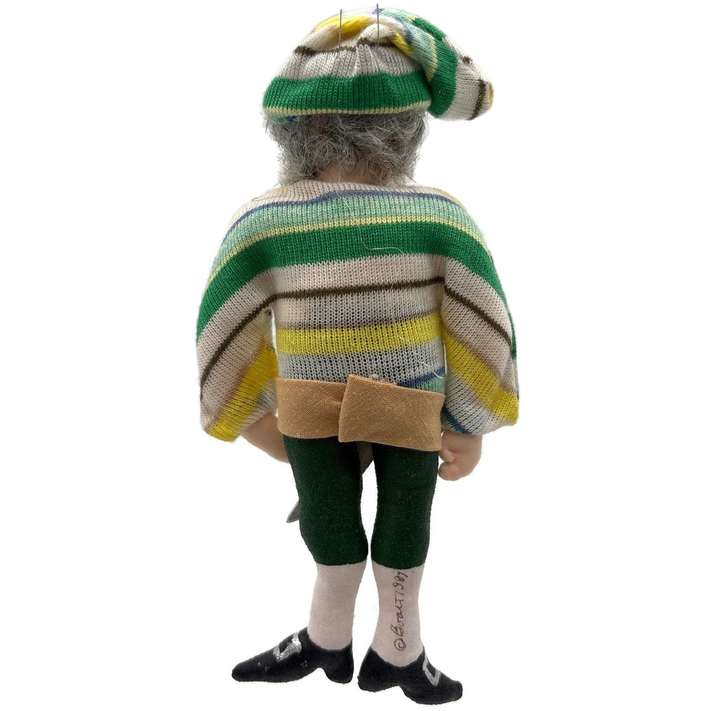 Gladys Boalt Smee The Pirate Peter Pan Stripe Fabric Signed Christmas Ornament