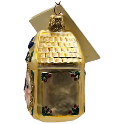 Patricia Breen Hickory Dickory Clock Gold Glittered Christmas Tree Ornament