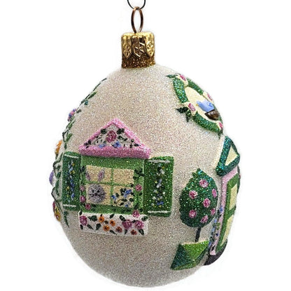 Patricia Breen Spring Egg House Bird Flowers Easter Topiary Christmas Ornament