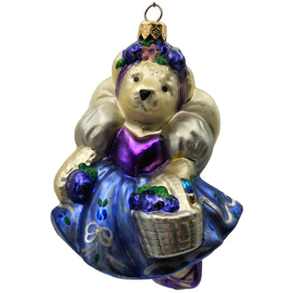 Christopher Radko Muffy Plum Fairy Bear Blue Christmas Tree Ornament 99-NAB-03