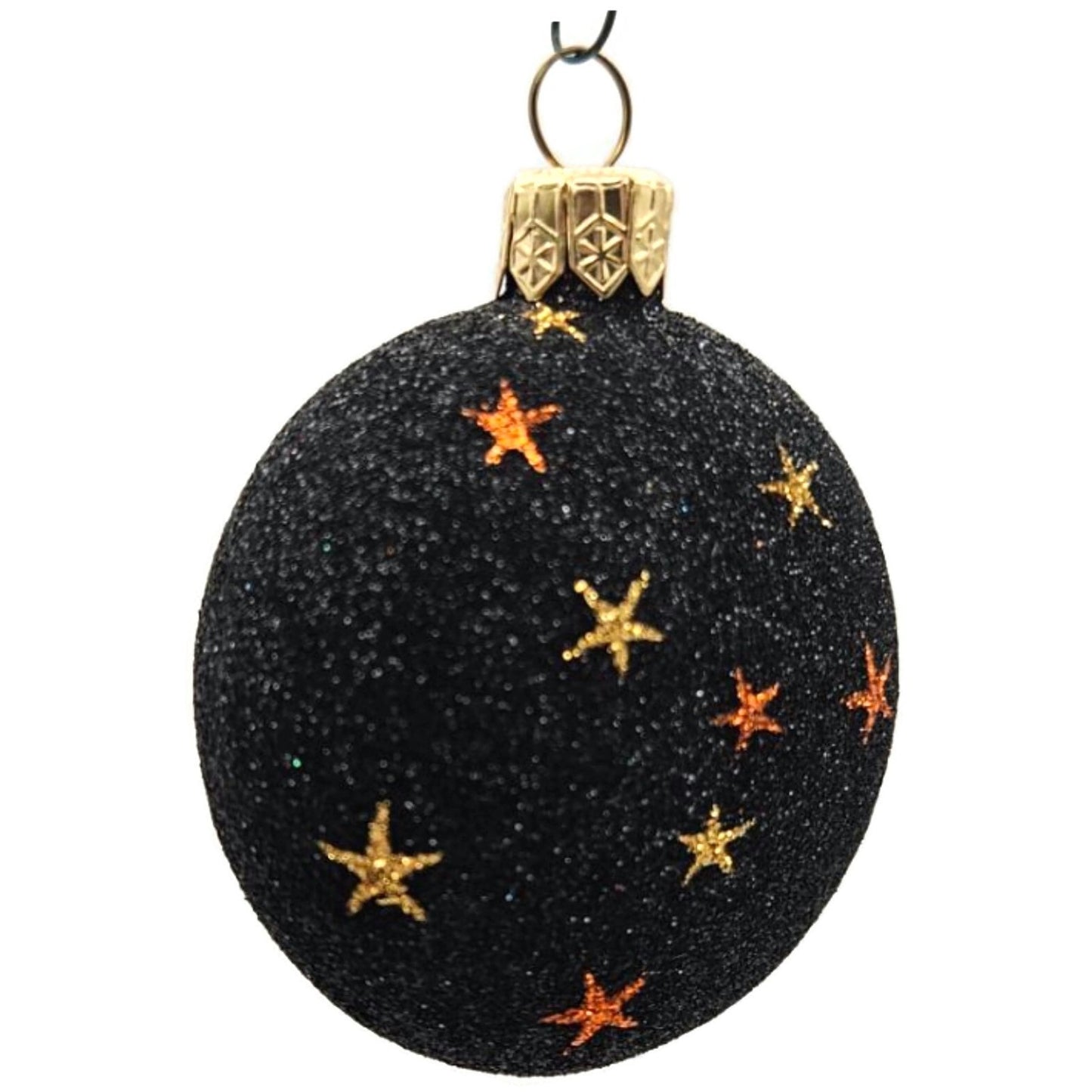 Patricia Breen Halloween Ghostly Medallion Pumpkin StarsBlack Christmas Ornament