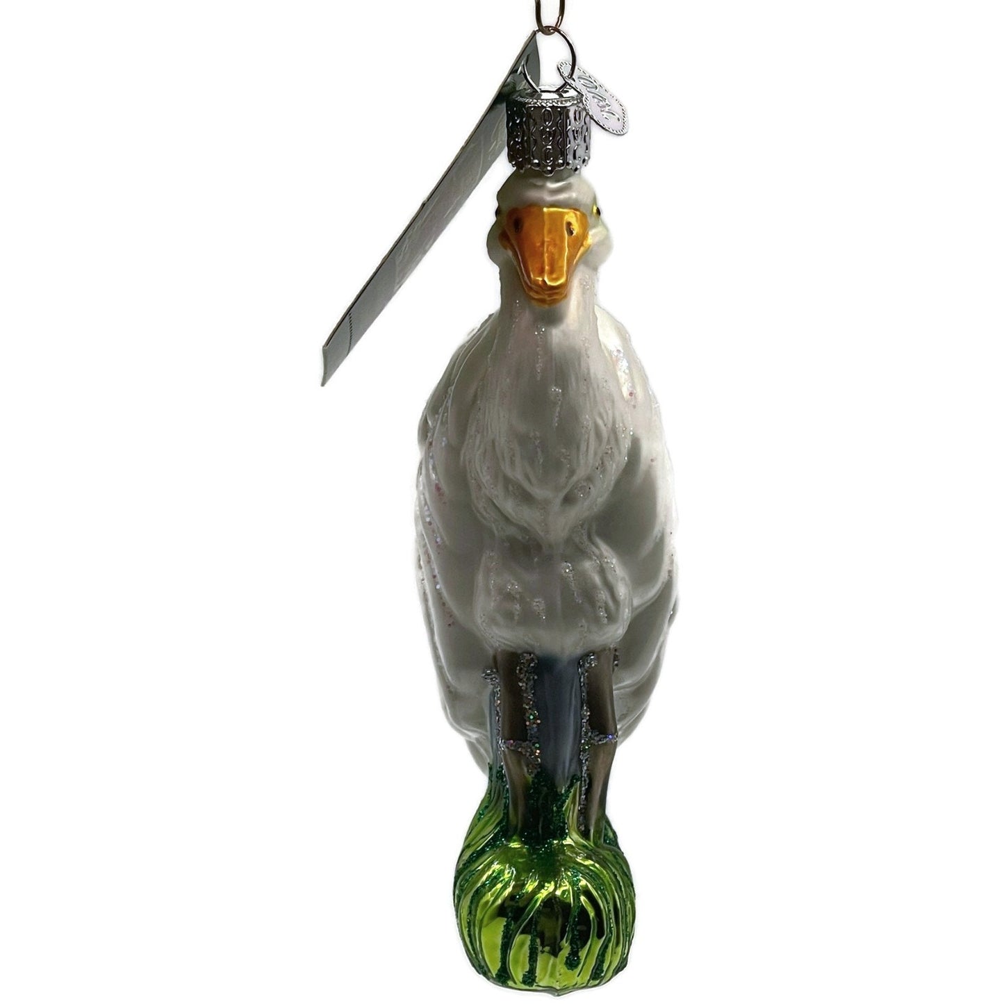 OWC Great American Egret Ornament Bird Old World Christmas Holiday Tree Decor