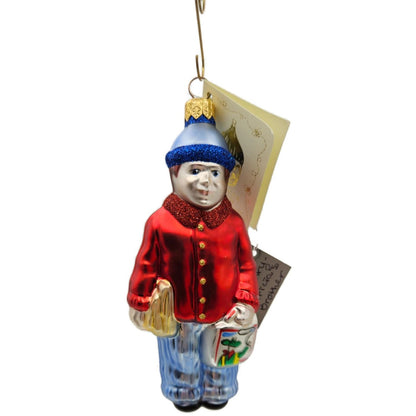 Patricia Breen Henrys First Day Of School Red Blue Signed Christmas Ornament