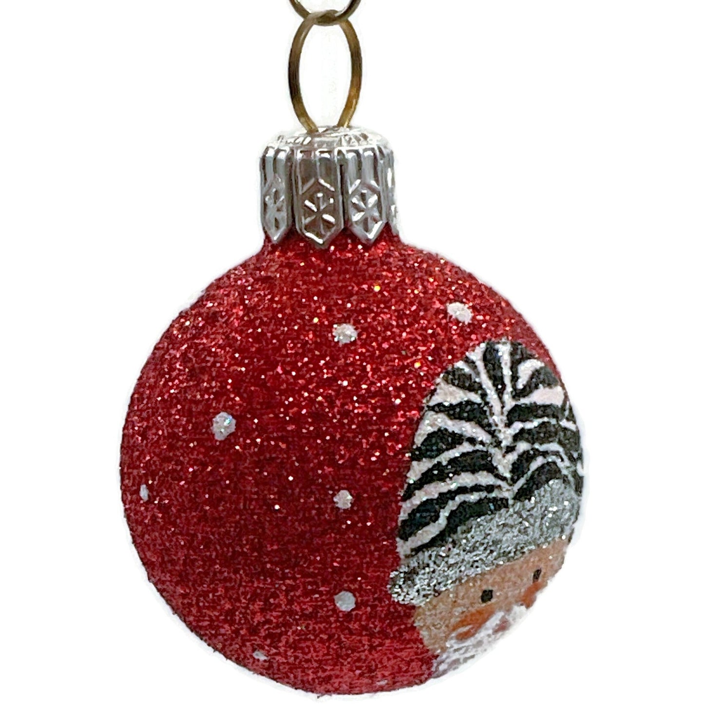 Patricia Breen Studio Gift Ball Santa Claus Zebra Hat Christmas Tree Ornament