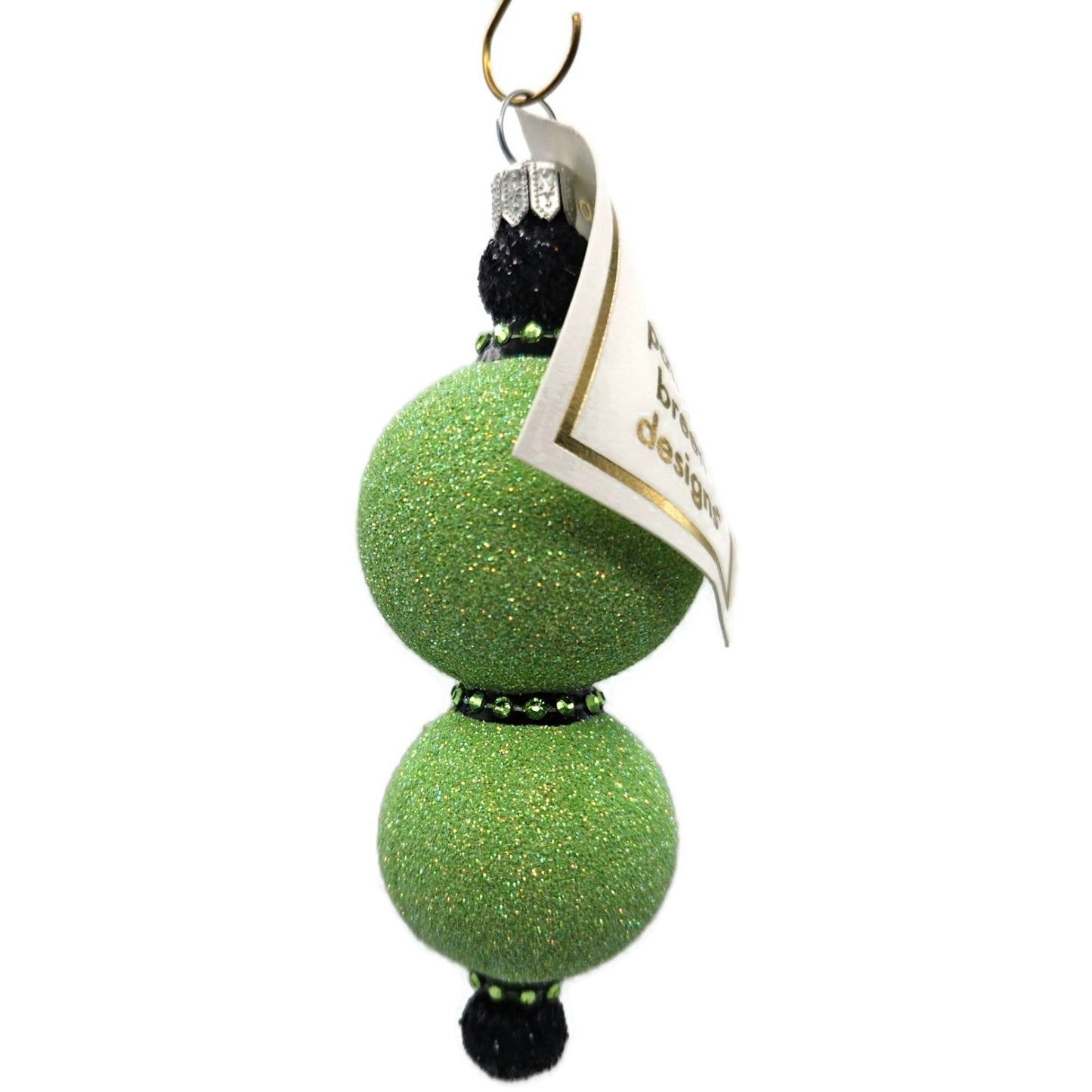 Patricia Breen Joyeux Frankenstein Green Double Reflector Halloween Ornament