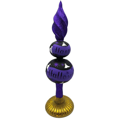 Patricia Breen Happy Halloween Purple Black Ghost Finial Tree Topper 9700AUC