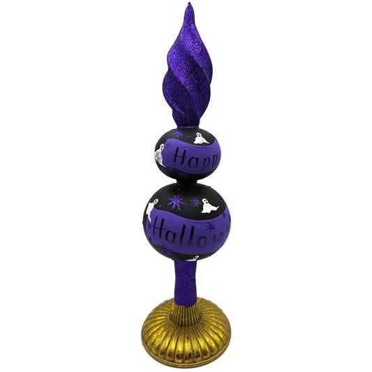 Patricia Breen Happy Halloween Purple Black Ghost Finial Tree Topper 9700AUC