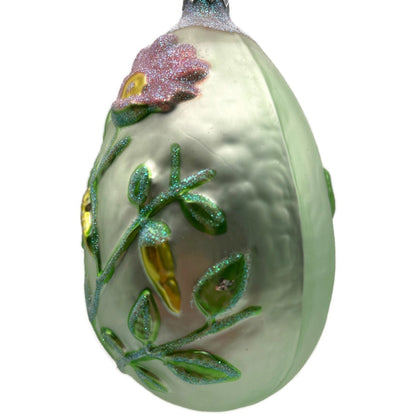 Patricia Breen Chrysalis Egg Green Flowers Easter Spring Christmas Tree Ornament