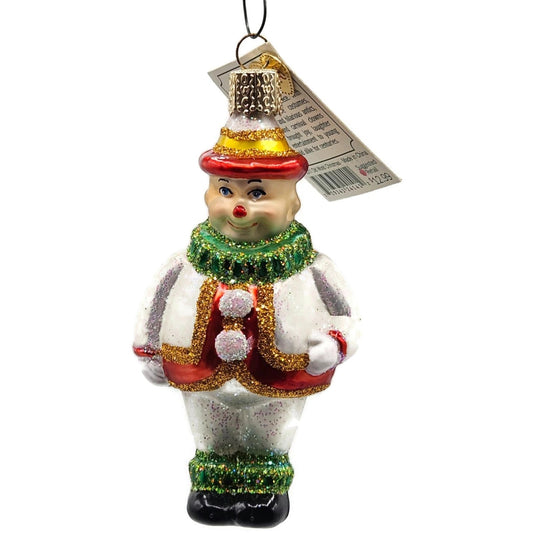 Jolly Clown Circus White Coat Pants Old World Christmas Tree Ornament OWC 2011