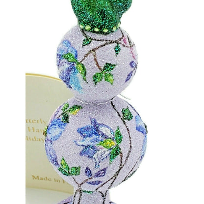 Patricia Breen Ultra Mini Clematis Floral Violet Finial Spring Tree Top w/ Stand