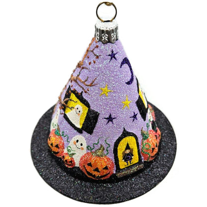 Patricia Breen Villa Boo Purple Moon Pumpkin Halloween Christmas Ornament 2356