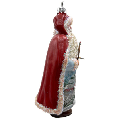 Patricia Breen Sandvika Santa Red Artistic Scene Christmas Tree Ornament AIC
