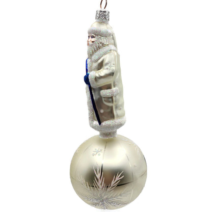 Patricia Breen Sojourning Santa Claus Pearl Traveling Christmas Tree Ornament