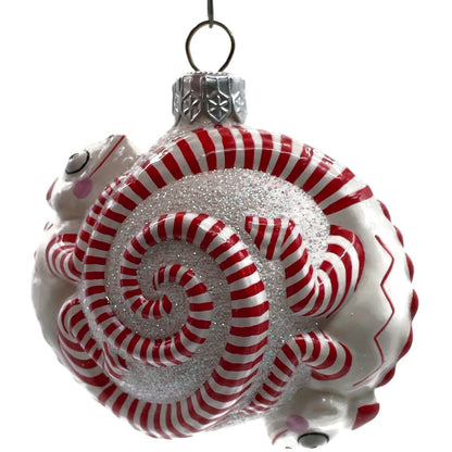 Patricia Breen Once Again for James Hearts Striped Chameleon Valentines Ornament