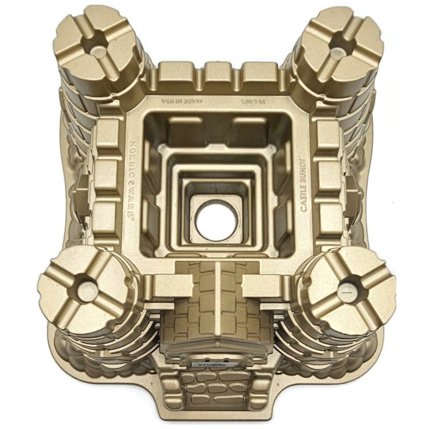 Castle Bundt Cake Pan 10 Cups Non Stick Gold Tone Williams Sonoma Nordic Ware