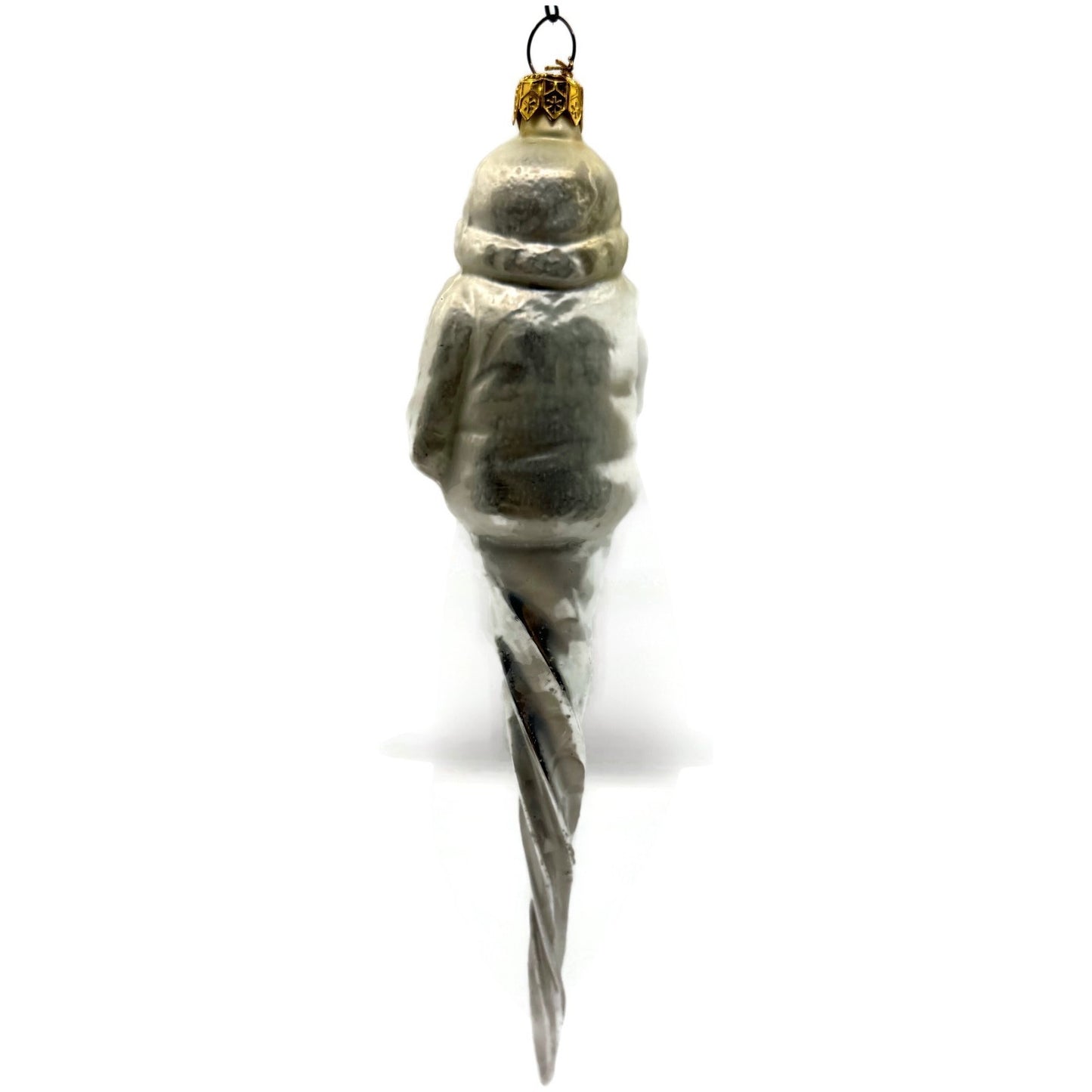 Christopher Radko Frosted Santa Icicle Silver Glass Christmas Ornament 95-143-0