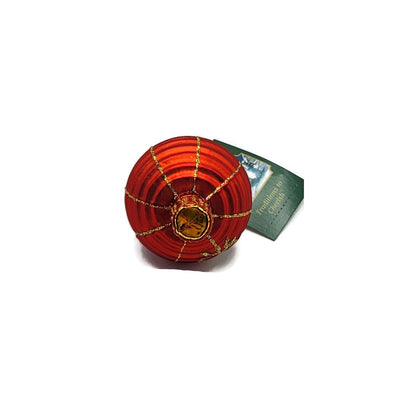 Old World Christmas Chinese Lantern Red Gold Ribbed OWC Holiday Tree Ornament