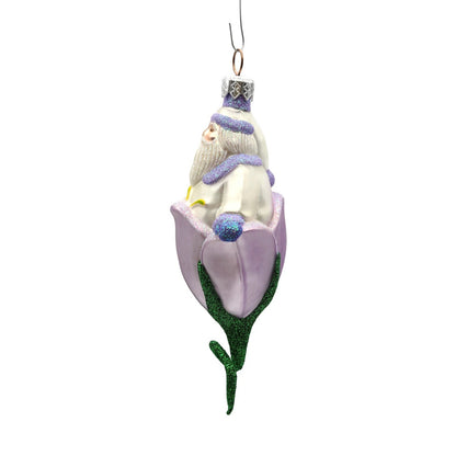 Patricia Breen Bluebell Santa Lilac Flower Pearl Spring Christmas Tree Ornament