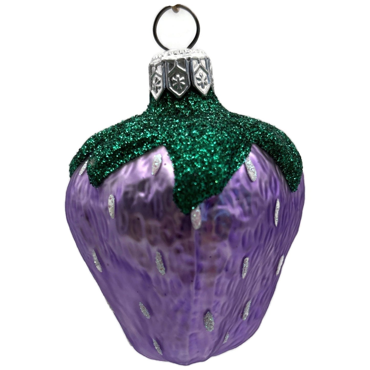 Patricia Breen Frosted Strawberry Lavender Spring Fruit Christmas Ornament CATZ