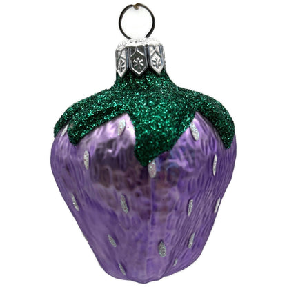 Patricia Breen Frosted Strawberry Lavender Spring Fruit Christmas Ornament CATZ