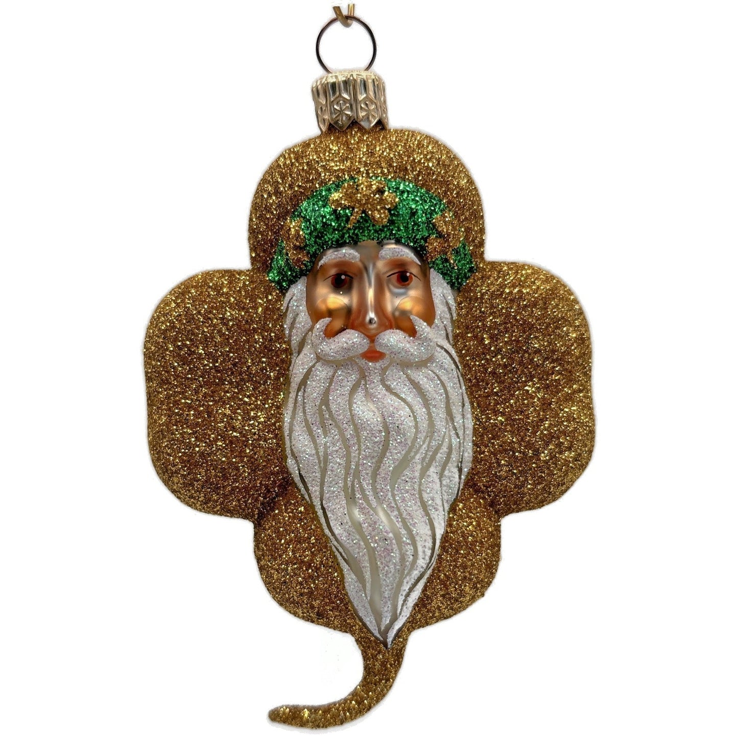 Patricia Breen Eire Santa Gold Shamrock St. Patrick's Christmas Tree Ornament