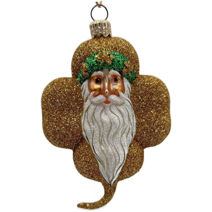 Patricia Breen Eire Santa Gold Shamrock St. Patrick's Christmas Tree Ornament