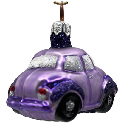 Patricia Breen Purple Car OOAK CO Christmas Ornament CATZ 9900CO