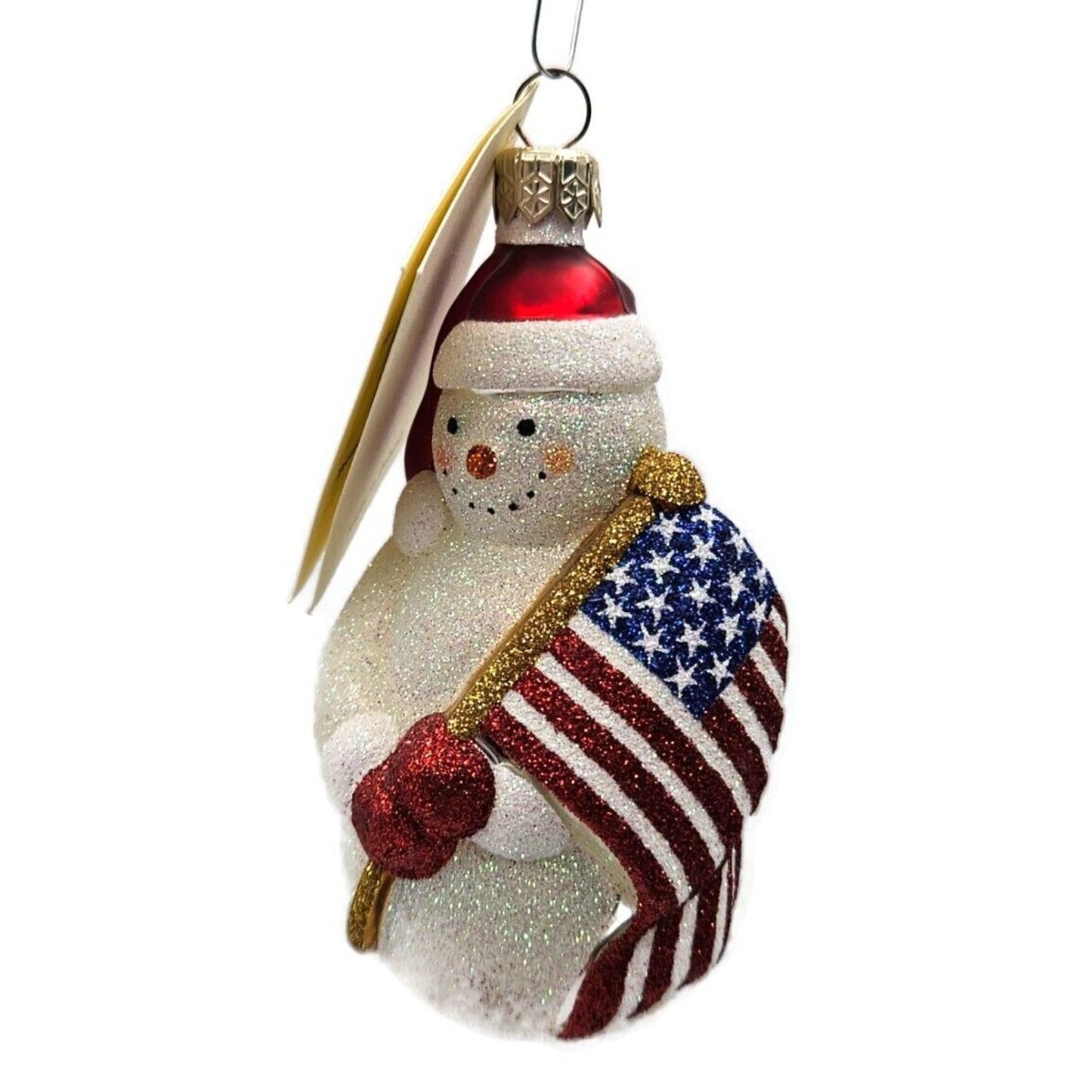 Patricia Breen Miniature Bunker Hill Snowman American Flag Patriotic Ornament