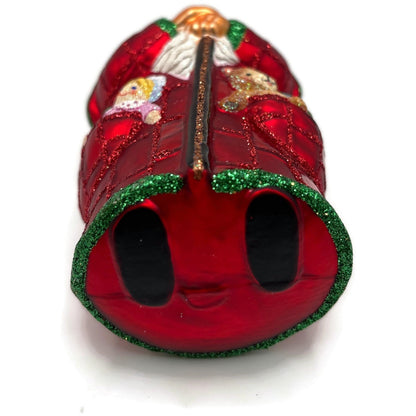 Patricia Breen Patchwork Santa Red Bear Snowman Candy Canes Christmas Ornament