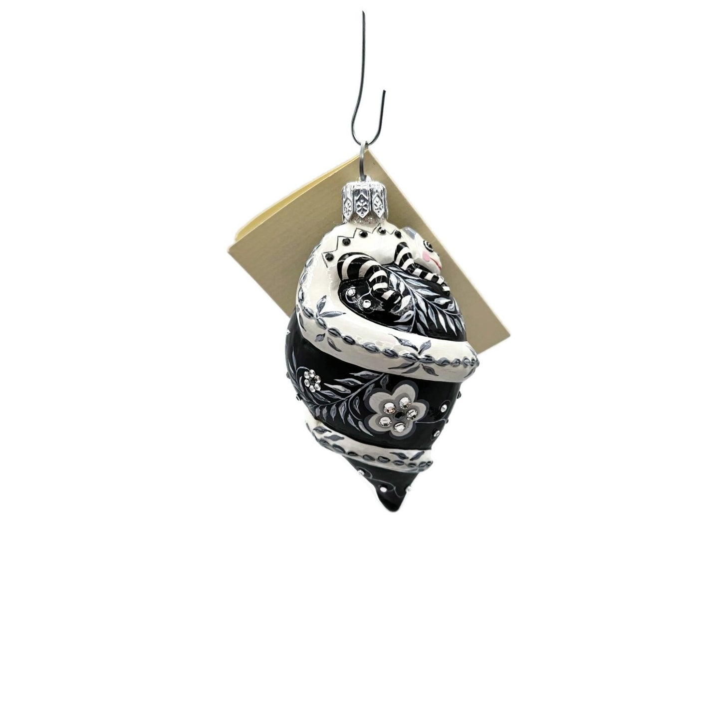 Patricia Breen Topping Chameleon Zalipie Black Spring Christmas Tree Ornament