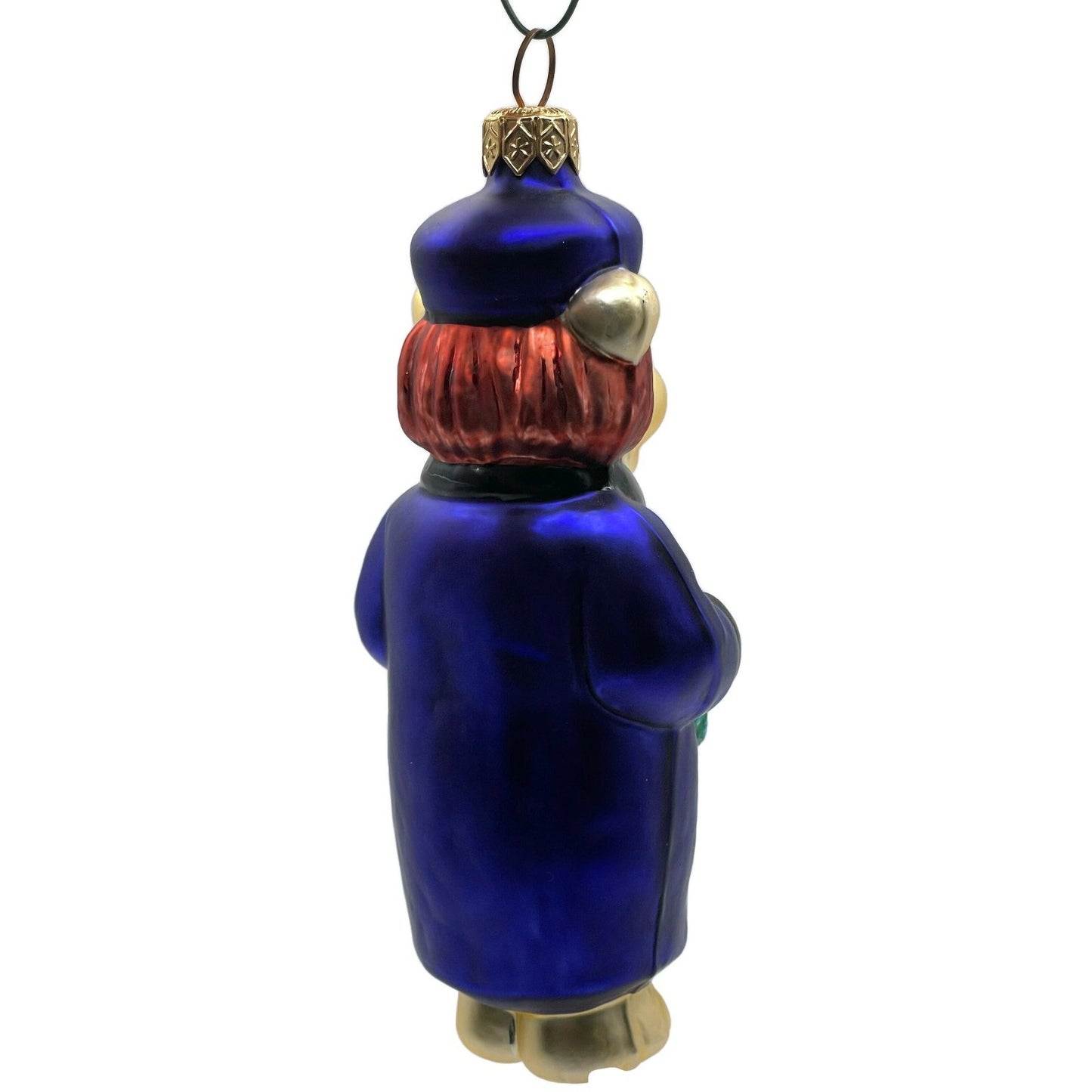 Patricia Breen Mama Bear Blue Hat Coat Holly Wreath Christmas Tree Ornament