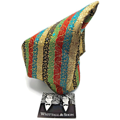 Whittall And Shon Womens Multicolor 2518 Ababa Draped Turban with Jewel Brooch