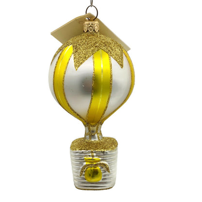 Patricia Breen Versailles Balloon Citrine Striped Christmas Holiday Ornament