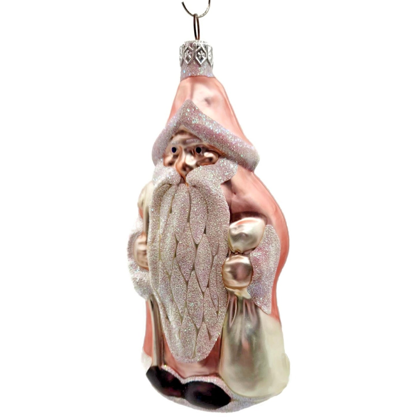 Patricia Breen Woodland Santa Claus Pink Christmas Tree Decor Signed Ornament