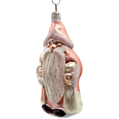 Patricia Breen Woodland Santa Claus Pink Christmas Tree Decor Signed Ornament